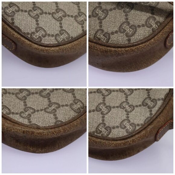 GUCCI GG Plus Supreme Shoulder Bag PVC Leather Beige Auth - Picture 16 of 16